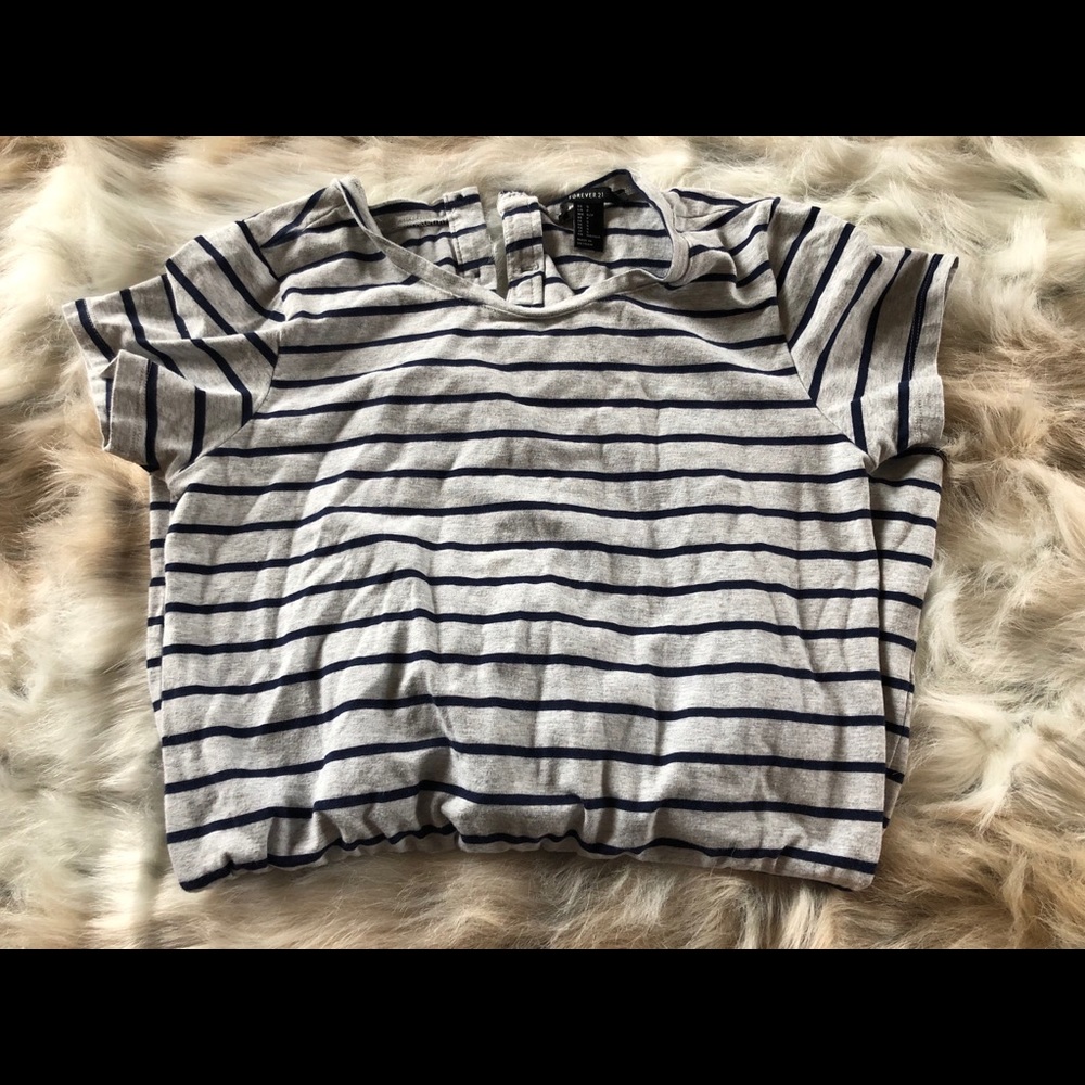 Forever 21 white and blue stripe jumpsuit.